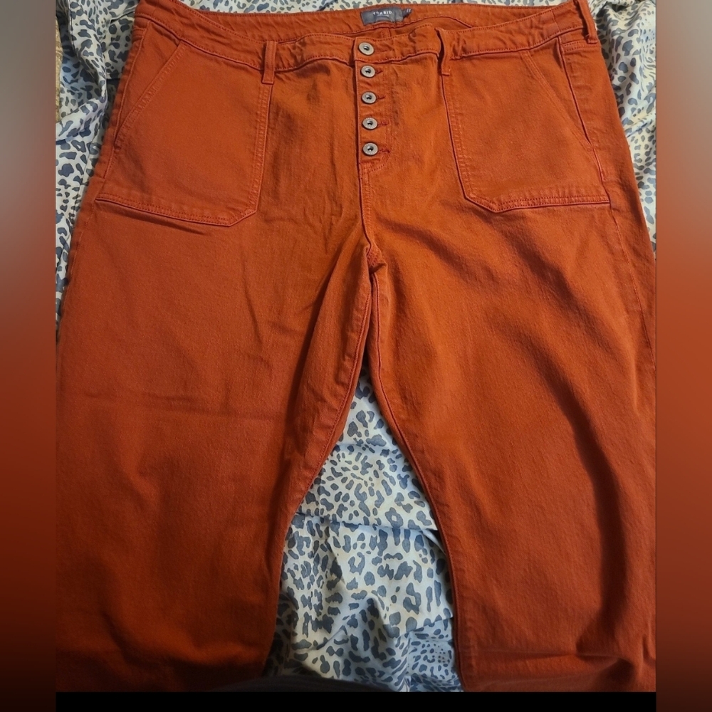 Torrid Feel The Fit Orange Plus Sizw Jeans Size 22R